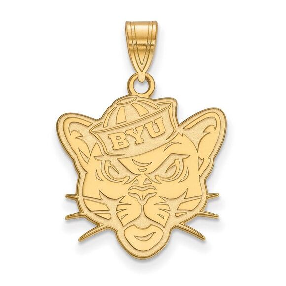 10k Yellow Gold Brigham Young U Large Pendant